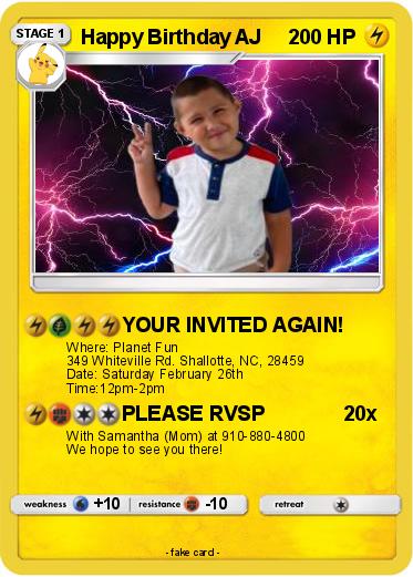 Pokemon Happy Birthday AJ