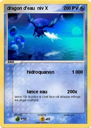 Pokemon dragon d'eau  niv X