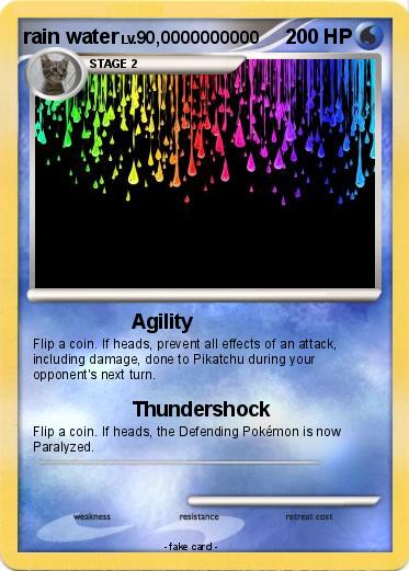 Pokemon rain water