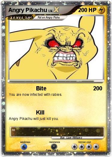 Pokemon Angry Pikachu