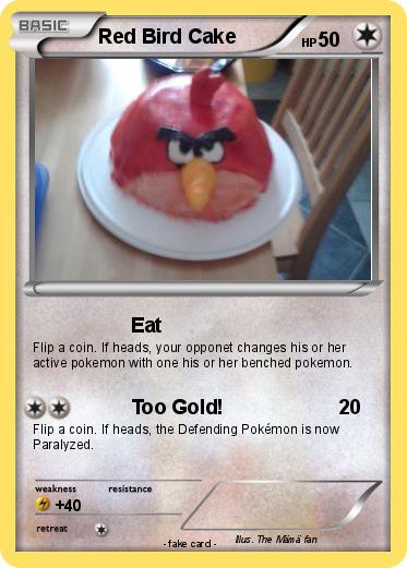 Pokemon Red Bird Cake