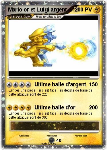 Pokemon Mario or et Luigi argent