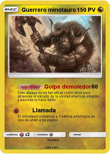Pokemon Guerrero minotauro