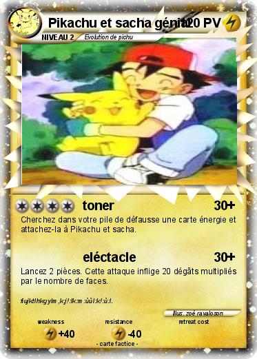 Pokemon Pikachu et sacha génial