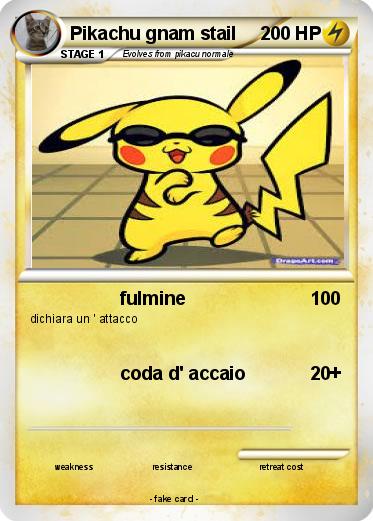 Pokemon Pikachu gnam stail