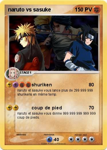 Pokemon naruto vs sasuke