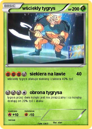 Pokemon wściekły tygrys