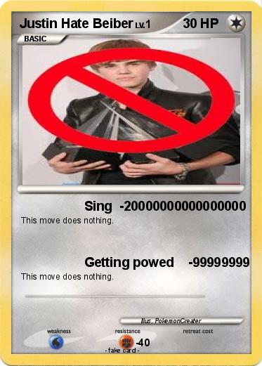 Pokemon Justin Hate Beiber