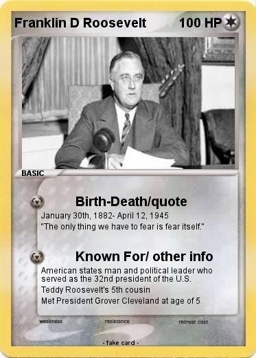 Pokemon Franklin D Roosevelt