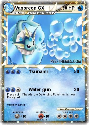 Pokemon Vaporeon GX