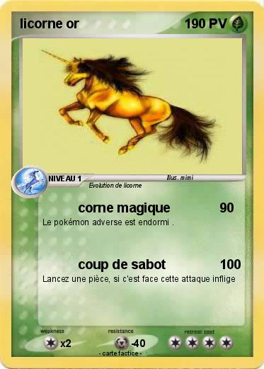 Pokemon licorne or