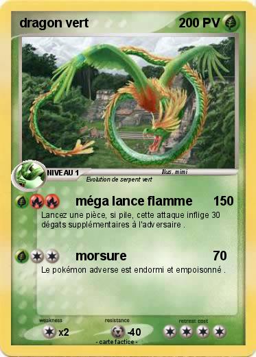 Pokemon dragon vert