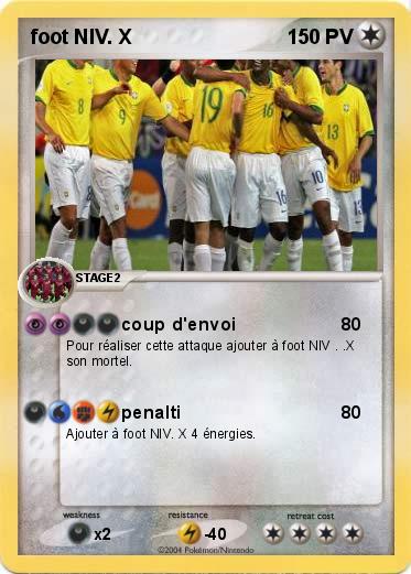 Pokemon foot NIV. X