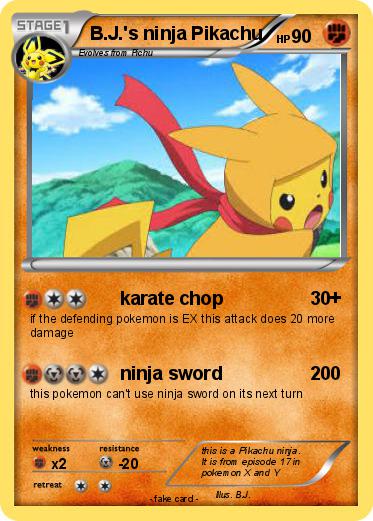 Pokemon B.J.'s ninja Pikachu