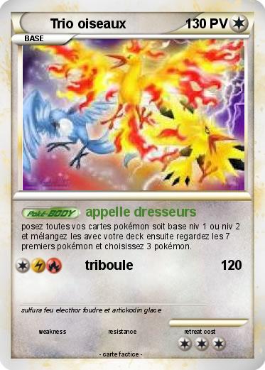 Pokemon Trio oiseaux