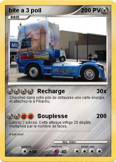 Pokemon bite a 3 poil