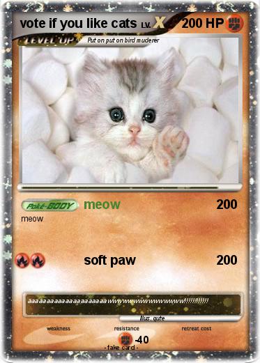 Pokemon vote if you like cats