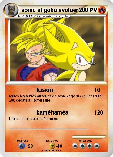 Pokemon sonic et goku évoluer