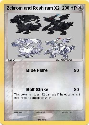 Pokemon Zekrom and Reshiram X2