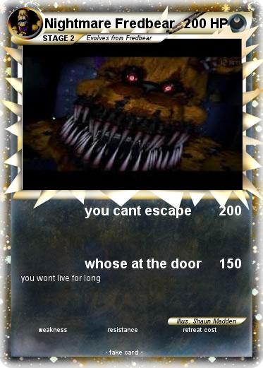 Pokemon Nightmare Fredbear