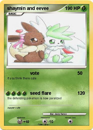 Pokemon shaymin and eevee