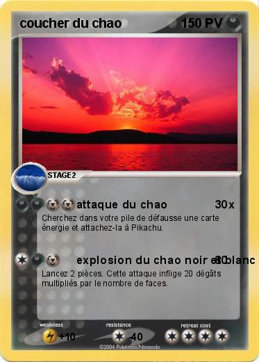 Pokemon coucher du chao