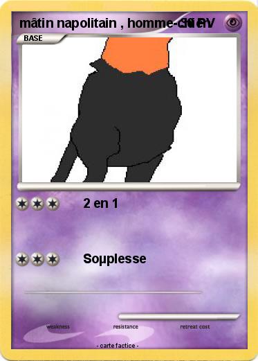 Pokemon mâtin napolitain , homme-chien