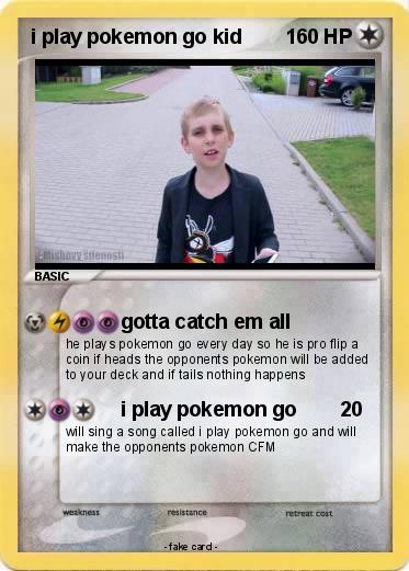 Pokemon i play pokemon go kid
