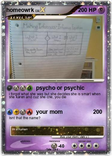 Pokemon homeowrk