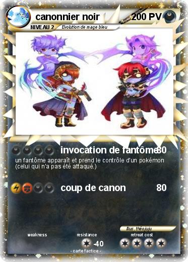 Pokemon canonnier noir