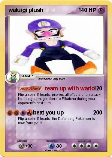 Pokemon waluigi plush