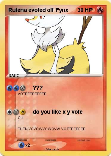 Pokemon Rutena evoled off Fynx