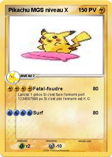 Pokemon Pikachu MGS niveau X