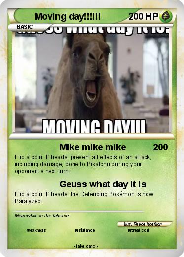 Pokemon Moving day!!!!!!