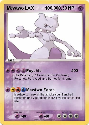 Pokemon Mewtwo Lv.X         100,000,