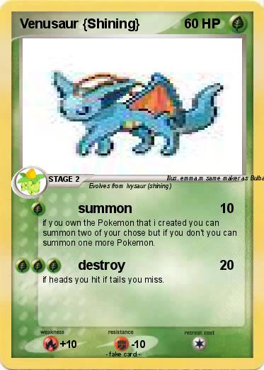 Pokemon Venusaur {Shining}