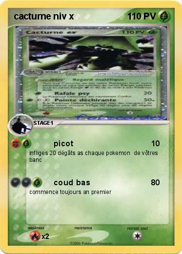 Pokemon cacturne niv x