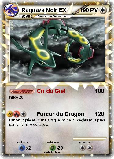 Pokemon Raquaza Noir EX