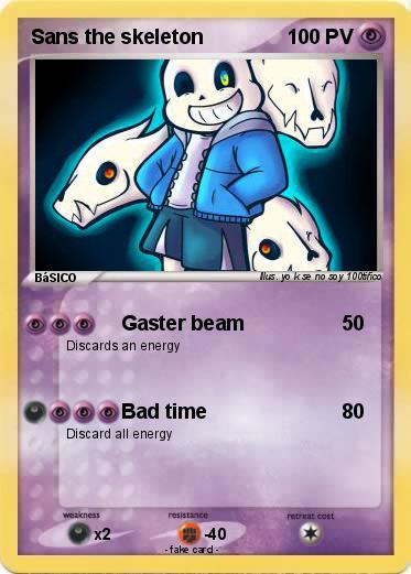 Pokemon Sans the skeleton