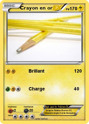 Pokemon Crayon en or