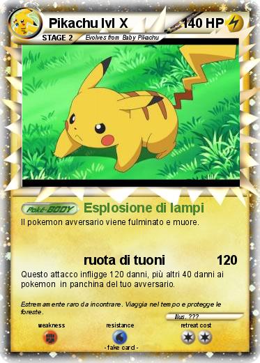 Pokemon Pikachu lvl X