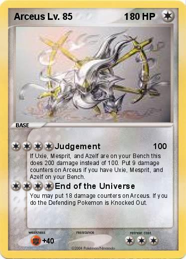 Pokemon Arceus Lv. 85                    1