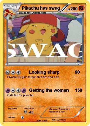 Pokemon Pikachu has swag