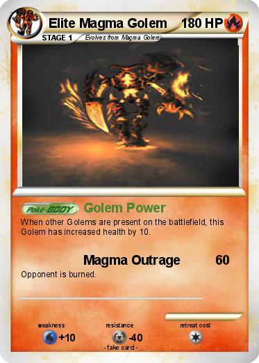 Pokemon Elite Magma Golem