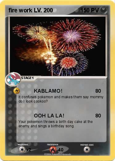 Pokemon fire work LV. 200