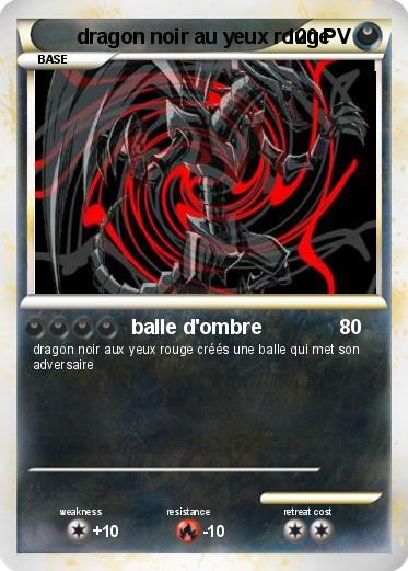 Pokémon dragon noir au yeux rouge 5 5 - balle d'ombre - Ma carte Pokémon