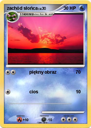 Pokemon zachód słońca