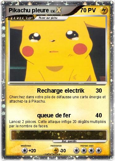 Pokemon Pikachu pleure