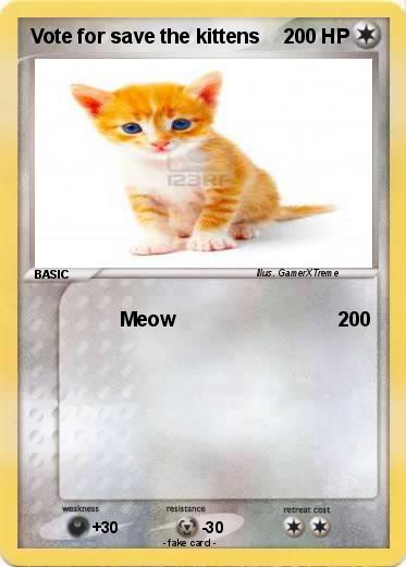 Pokemon Vote for save the kittens