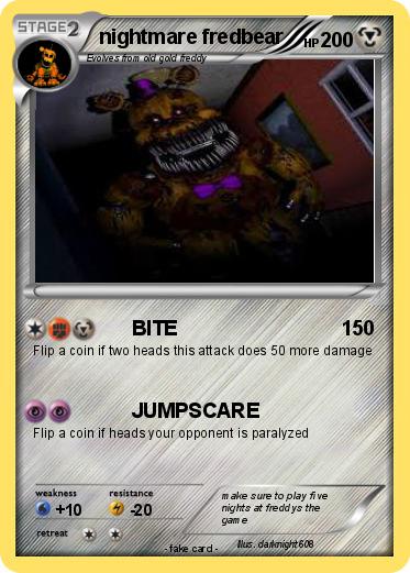 Pokemon nightmare fredbear